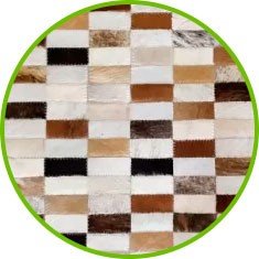 tapete detalhes couro bovino natural pele sul